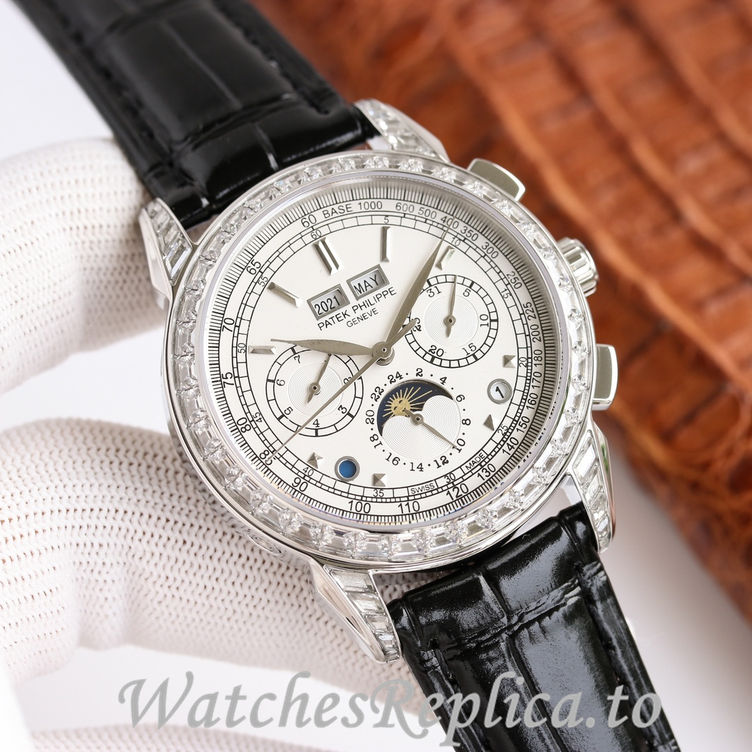 Patek Philippe Replica Complications 5270 Leather strap 41MM - WatchesReplica.is