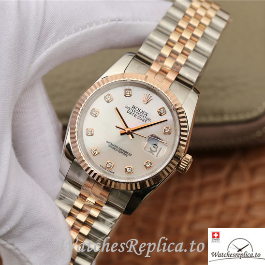 Swiss Rolex Datejust Replica 116231-0097 Stainless steel strap 36MM - WatchesReplica.is
