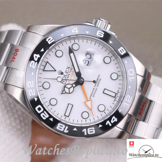 Swiss Rolex Explorer Replica 216570 77210 Stainless steel strap 42MM White Dial - WatchesReplica.is