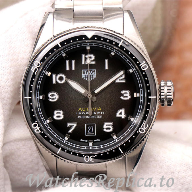 Tag Heuer Replica Autavia Stainless steel strap 42MM - WatchesReplica.is