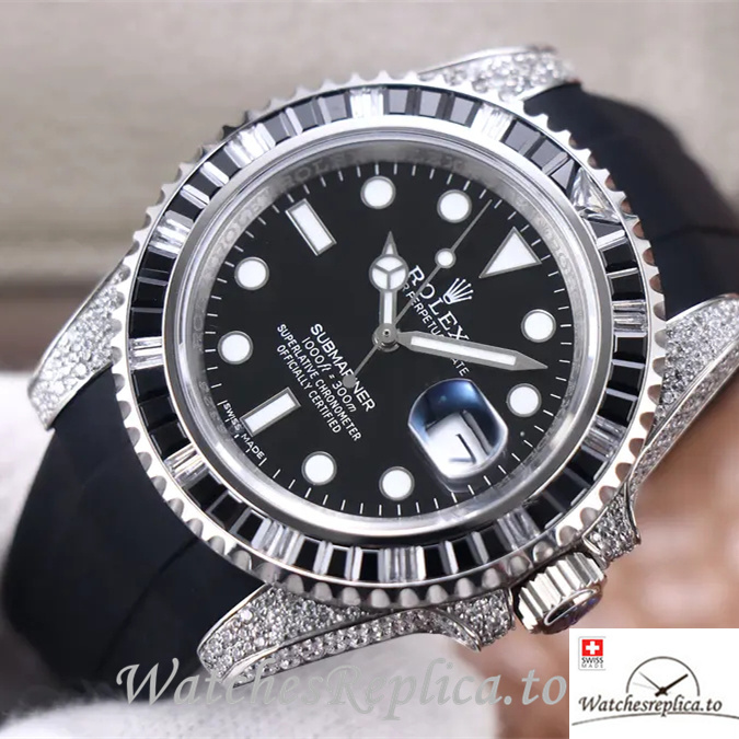 Swiss Rolex Submariner Replica 116610LV Rubber strap 40MM - WatchesReplica.is
