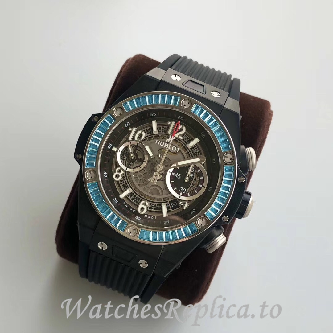 Hublot Replica Big Bang Gypsophila Chronograph v2 Rubber strap 45MM - WatchesReplica.is