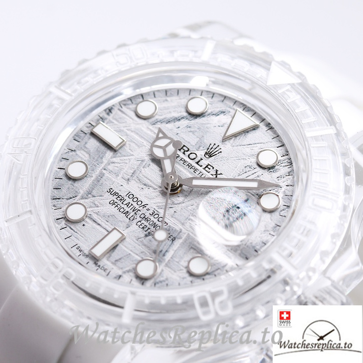 Swiss Rolex Submariner Replica Rubber strap 40MM PHANTOMLAB&ROLEX Grey Dial - WatchesReplica.is