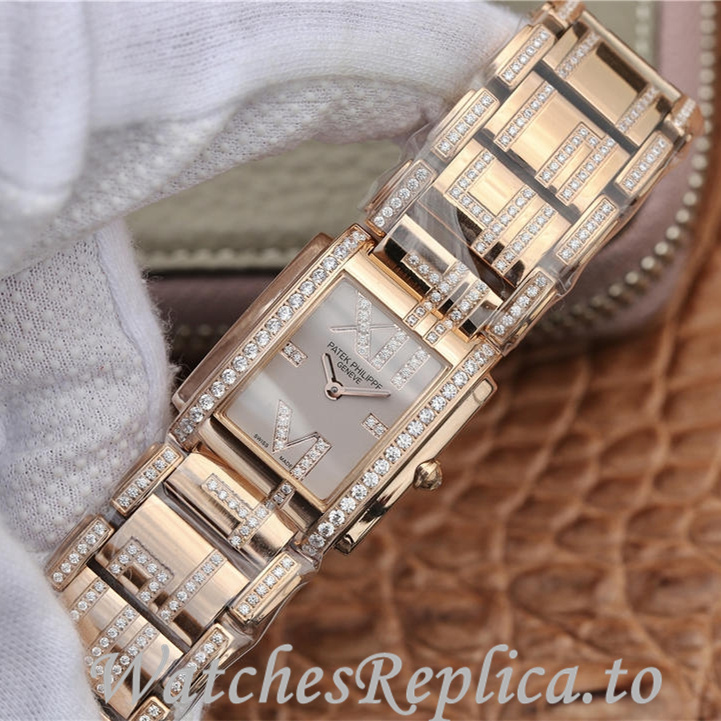 Patek Philippe Replica Twenty-4 4909 Rose Gold strap 26.3MM - WatchesReplica.is