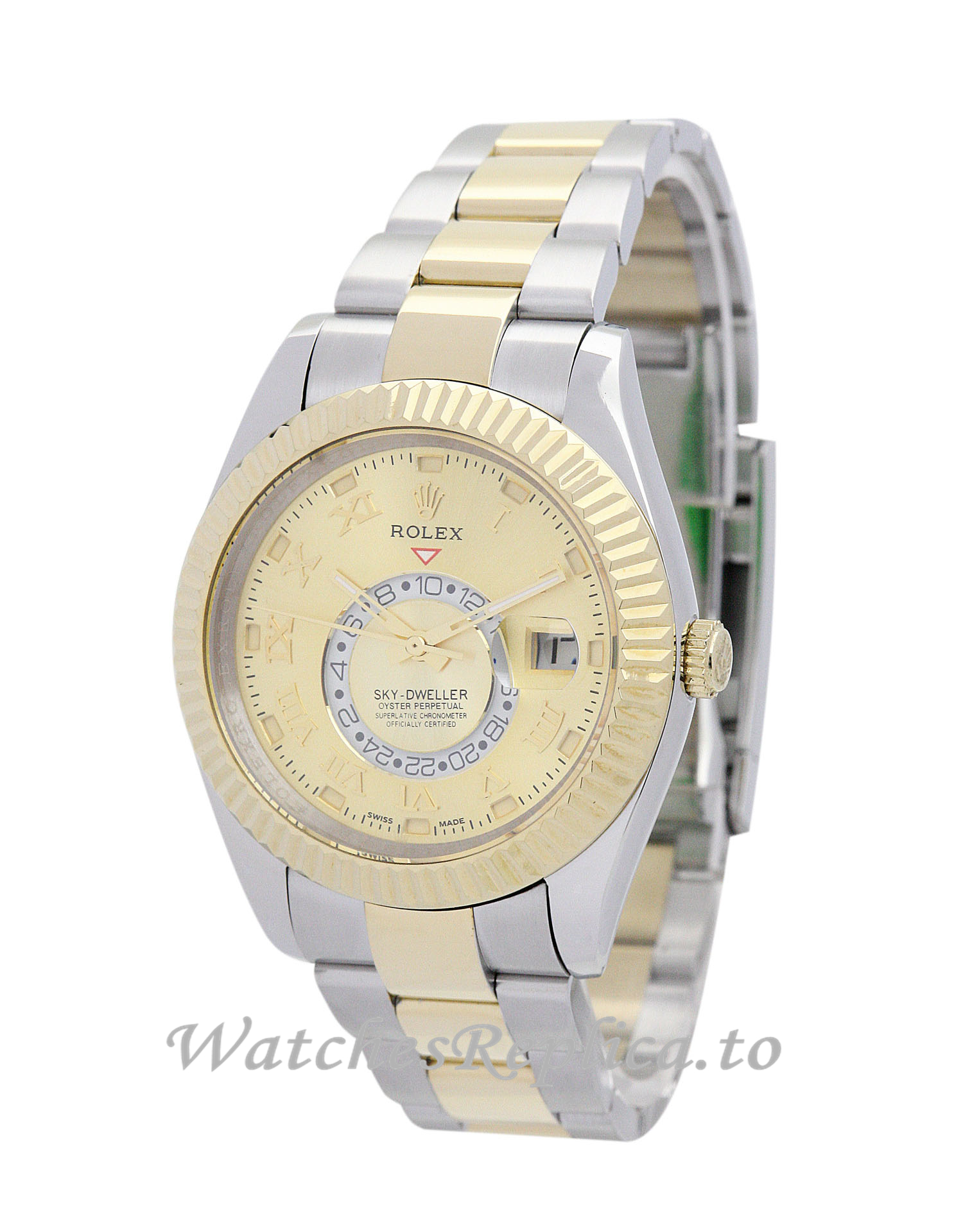 Rolex Sky Dweller Gold Dial 326938 - WatchesReplica.is