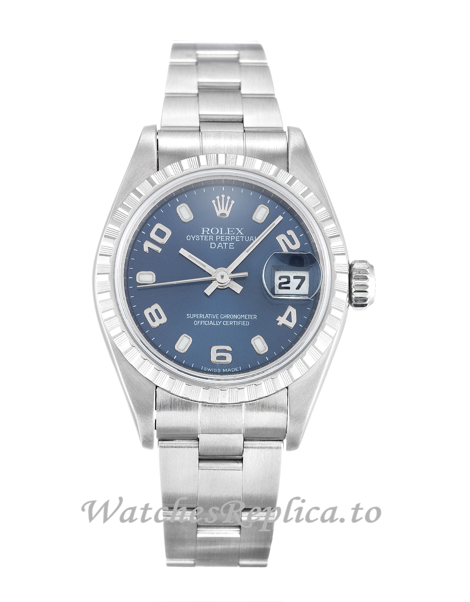 Rolex Lady Oyster Perpetual Blue Dial 79240-26 MM - WatchesReplica.is