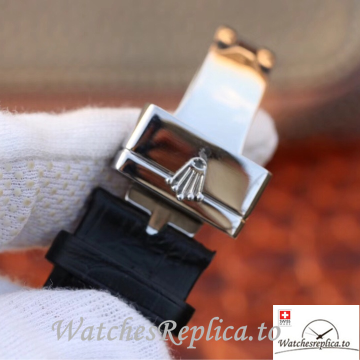 Swiss Rolex Oyster Perpetual Replica Leather strap 40MM - WatchesReplica.is