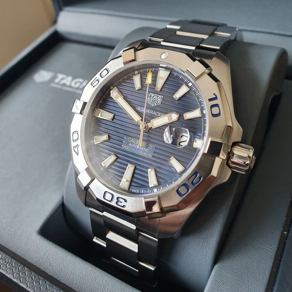 TAG Heuer Aquaracer 43mm Blue Line Dial WAY2012.BAO927 - WatchesReplica.is