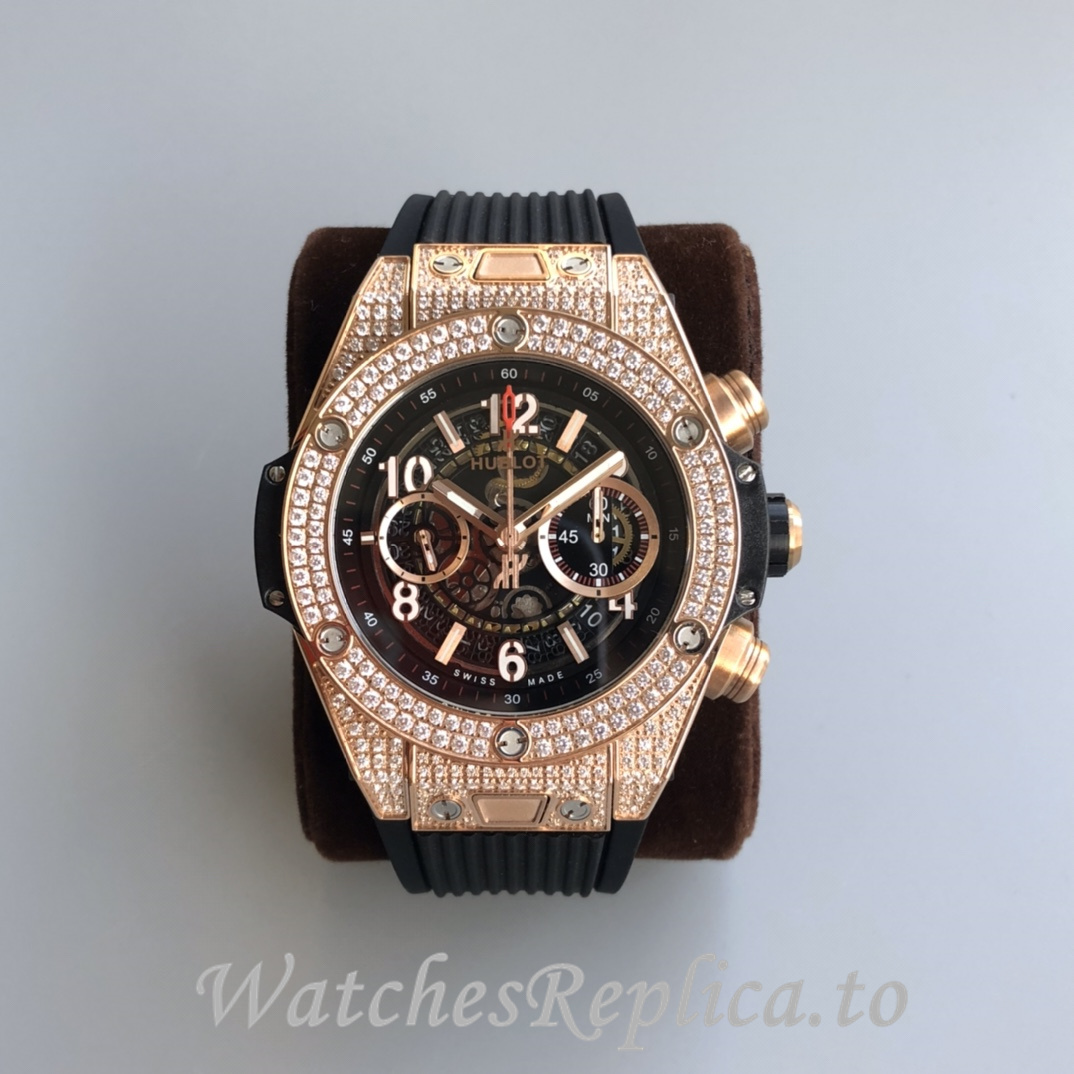 Hublot Replica Big Bang Gypsophila Chronograph v2 Rubber strap 45MM - WatchesReplica.is