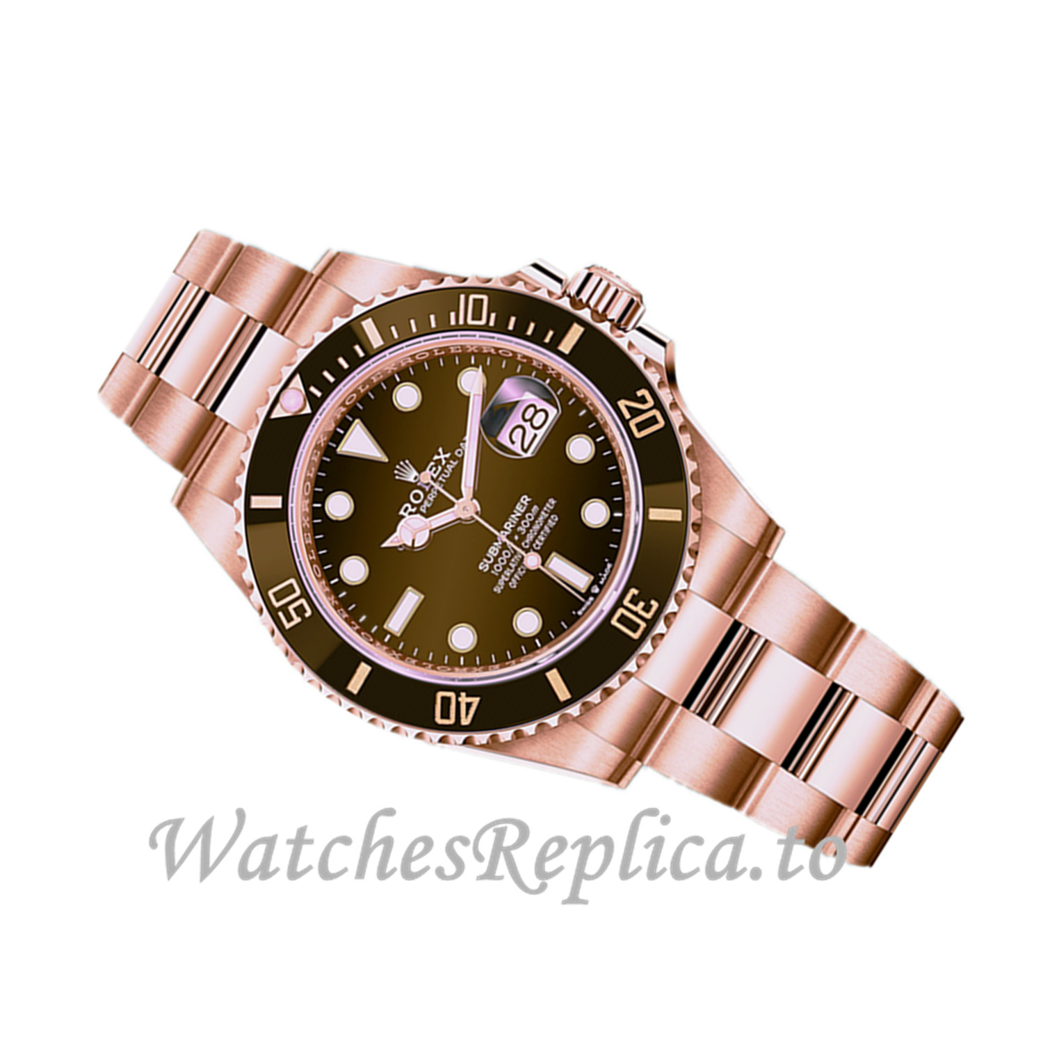 2021 Rolex Submariner Replica Rose Gold 126605CH 41mm - WatchesReplica.is