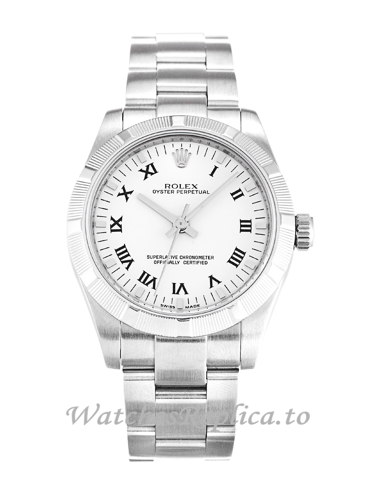 Rolex Lady Oyster Perpetual White Dial 177210-31 MM - WatchesReplica.is