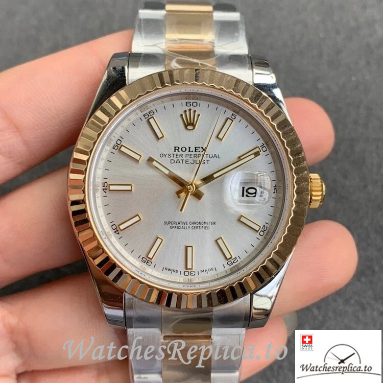 Swiss Rolex Datejust Replica 126333-0001 Stainless steel strap 41MM - WatchesReplica.is