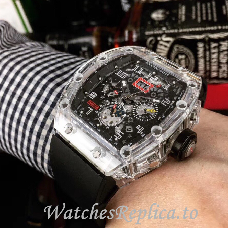 Richard Mille Replica RM011-FM Rubber strap 50MM - WatchesReplica.is