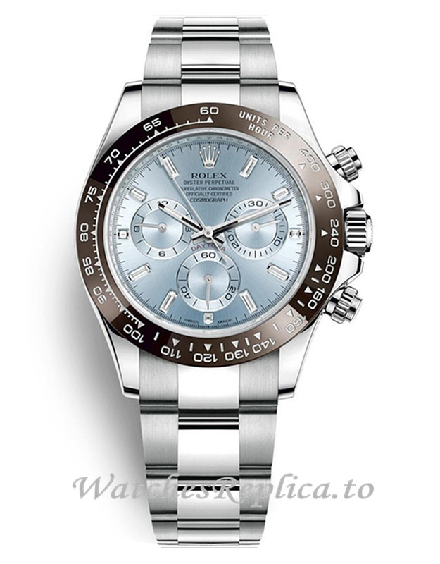 Rolex Daytona Ice Blue Dial Platinum Watch 116506 40MM - WatchesReplica.is