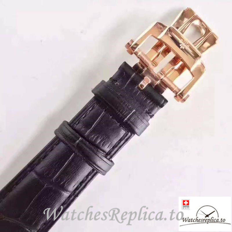 Swiss Patek Philippe Tourbillon Replica Rose Gold Bezel 43MM - WatchesReplica.is