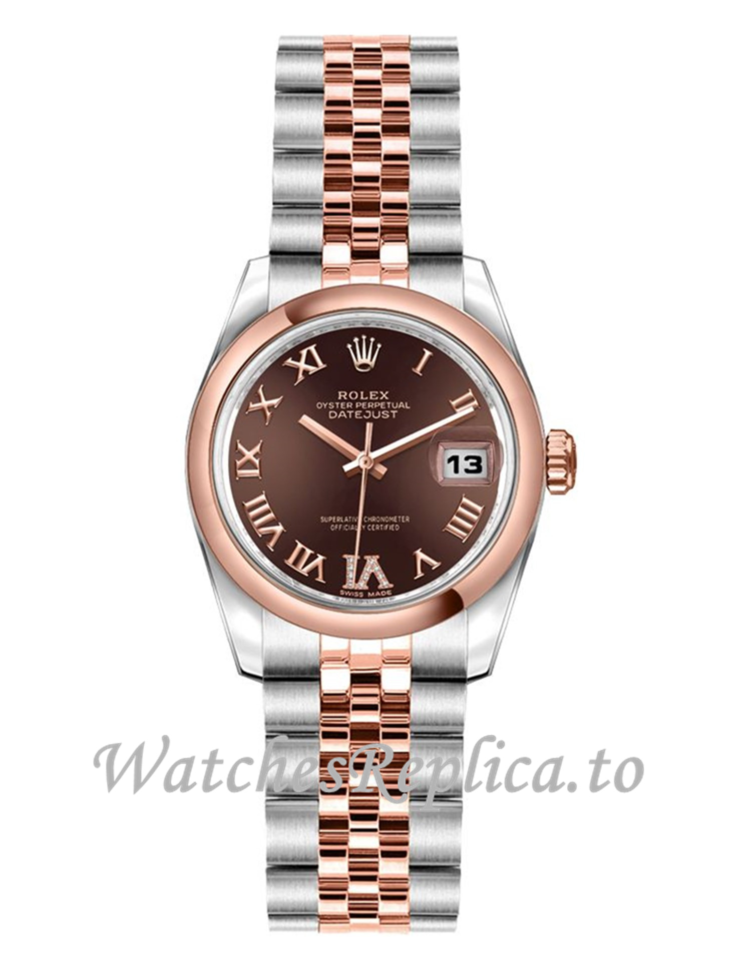 Rolex Datejust Replica 179161 Chocolate Dial 26mm - WatchesReplica.is