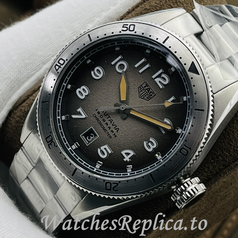 Tag Heuer Replica Autavia Stainless steel strap 42MM - WatchesReplica.is