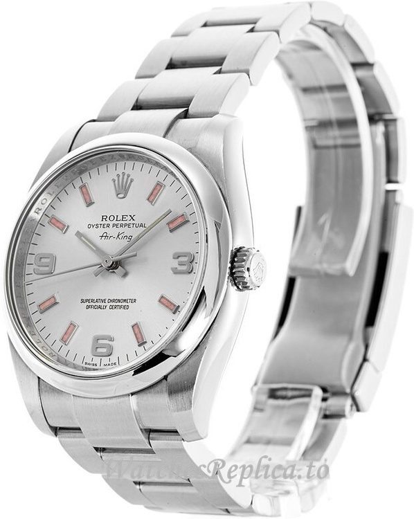 Replica Rolex Air King 114200-10 34MM Stainless steel strap Unisex Watch - WatchesReplica.is