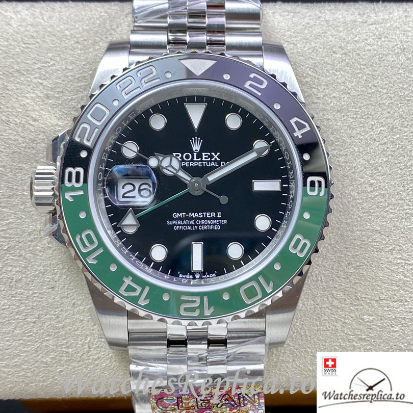 Swiss Rolex GMT Master Replica 126720 Stainless steel strap 40MM - WatchesReplica.is