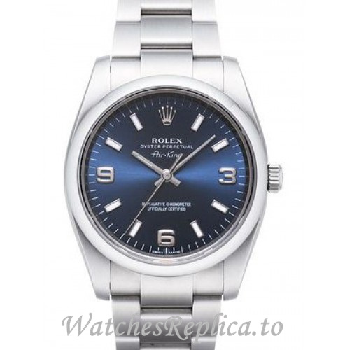 Replica Rolex Air King 114200-1 34MM Stainless steel strap Mens Watch - WatchesReplica.is