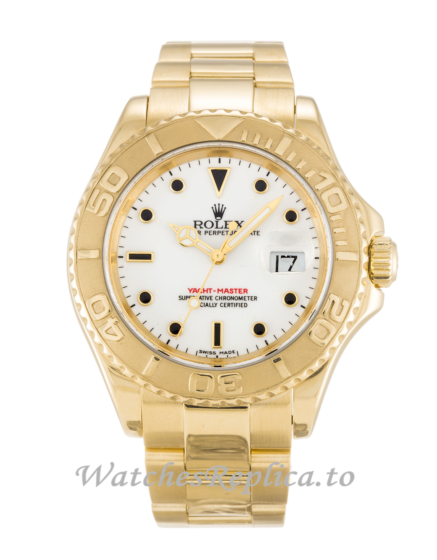 Rolex Yacht Master White Dial 16628 - WatchesReplica.is
