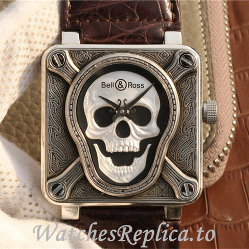 Bell Ross Replica Leather strap 46MM - WatchesReplica.is