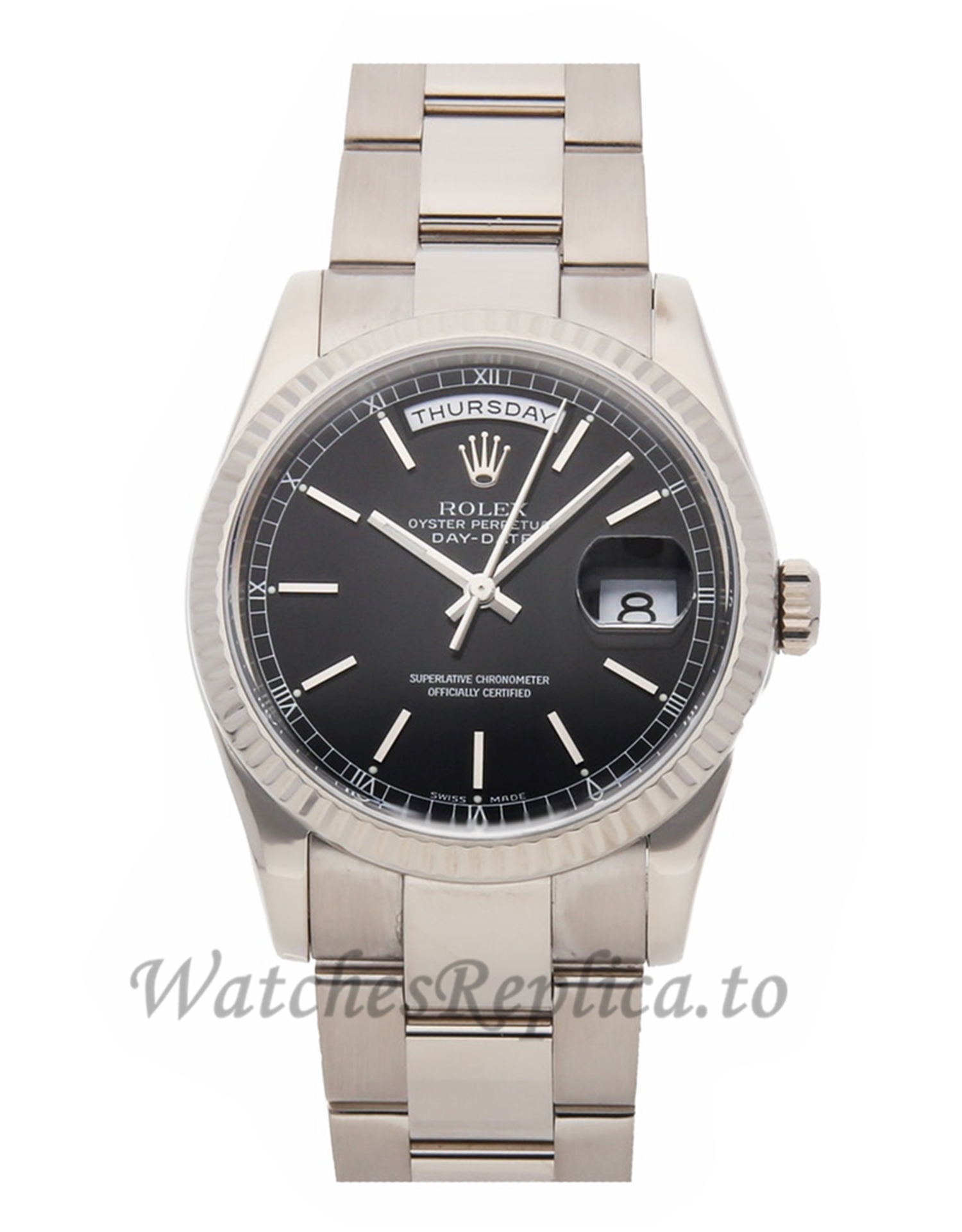 Rolex Replica Day-Date Silver Case 118239 - WatchesReplica.is
