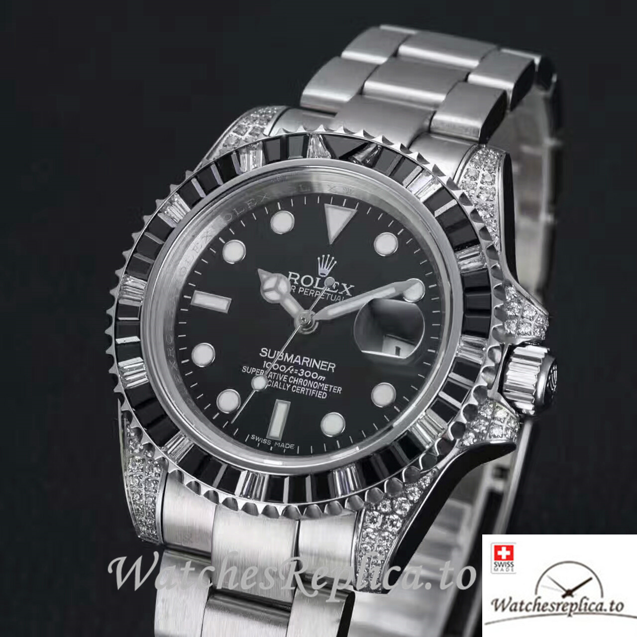 Swiss Rolex Submariner Replica 116610LN Stainless steel strap 40MM - WatchesReplica.is