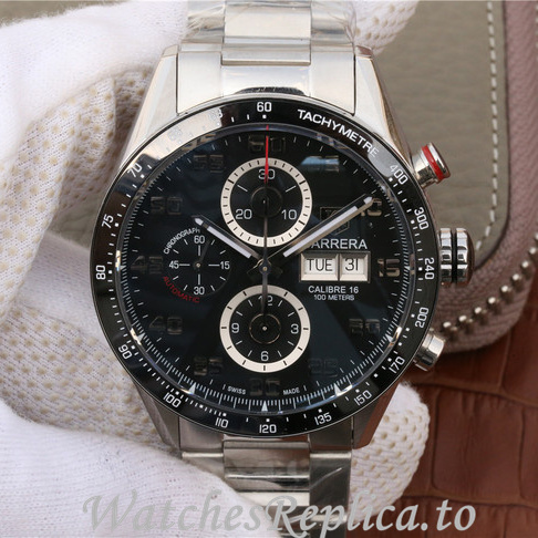 Tag Heuer Replica Carrera Stainless steel strap 43MM - WatchesReplica.is