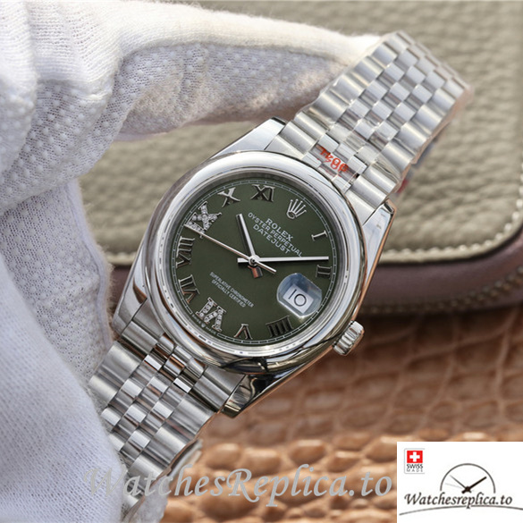 Swiss Rolex Datejust Replica 116200 Stainless steel strap 36MM - WatchesReplica.is