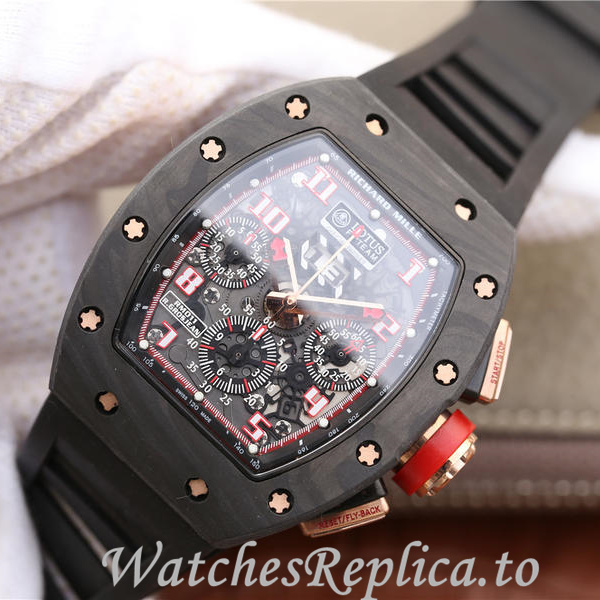 Richard Mille Replica RM011 Rubber strap 50MM - WatchesReplica.is
