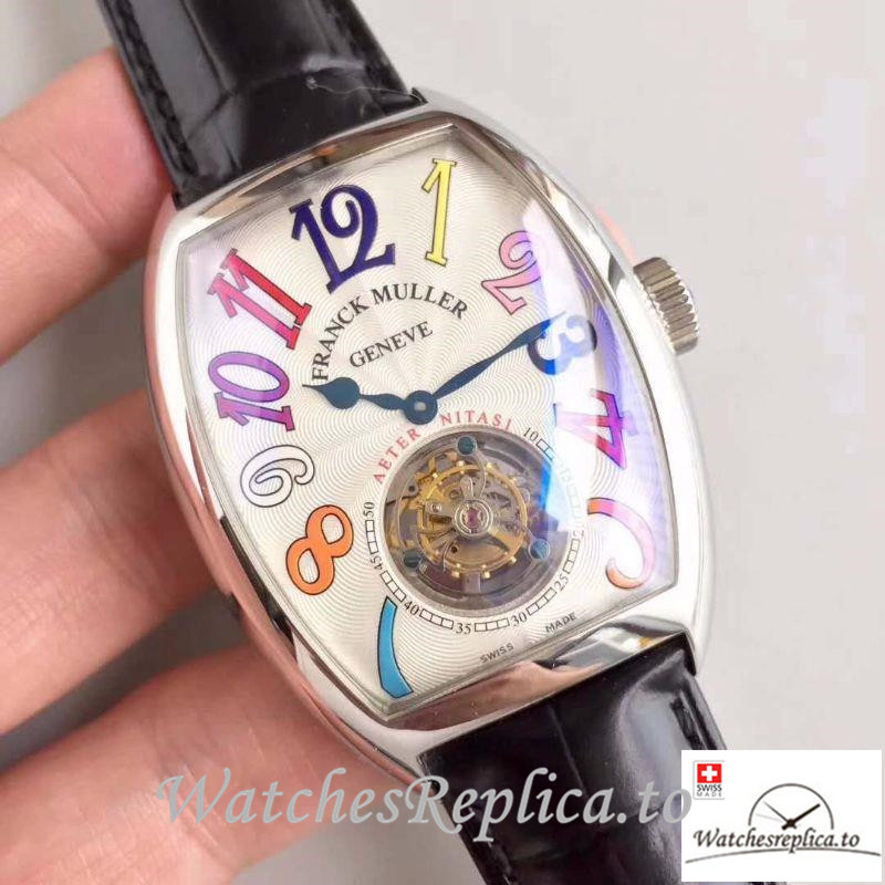 Swiss Franck Muller Crazy Color Dreams Tourbillon Replica Black Strap 39.5MM×55.3 MM×13.5MM - WatchesReplica.is