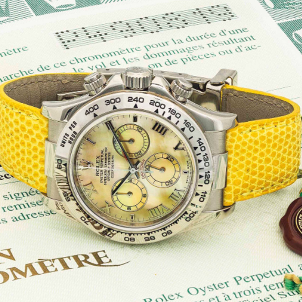 Rolex Daytona Mother of Pearl Black Dial 116519 - WatchesReplica.is