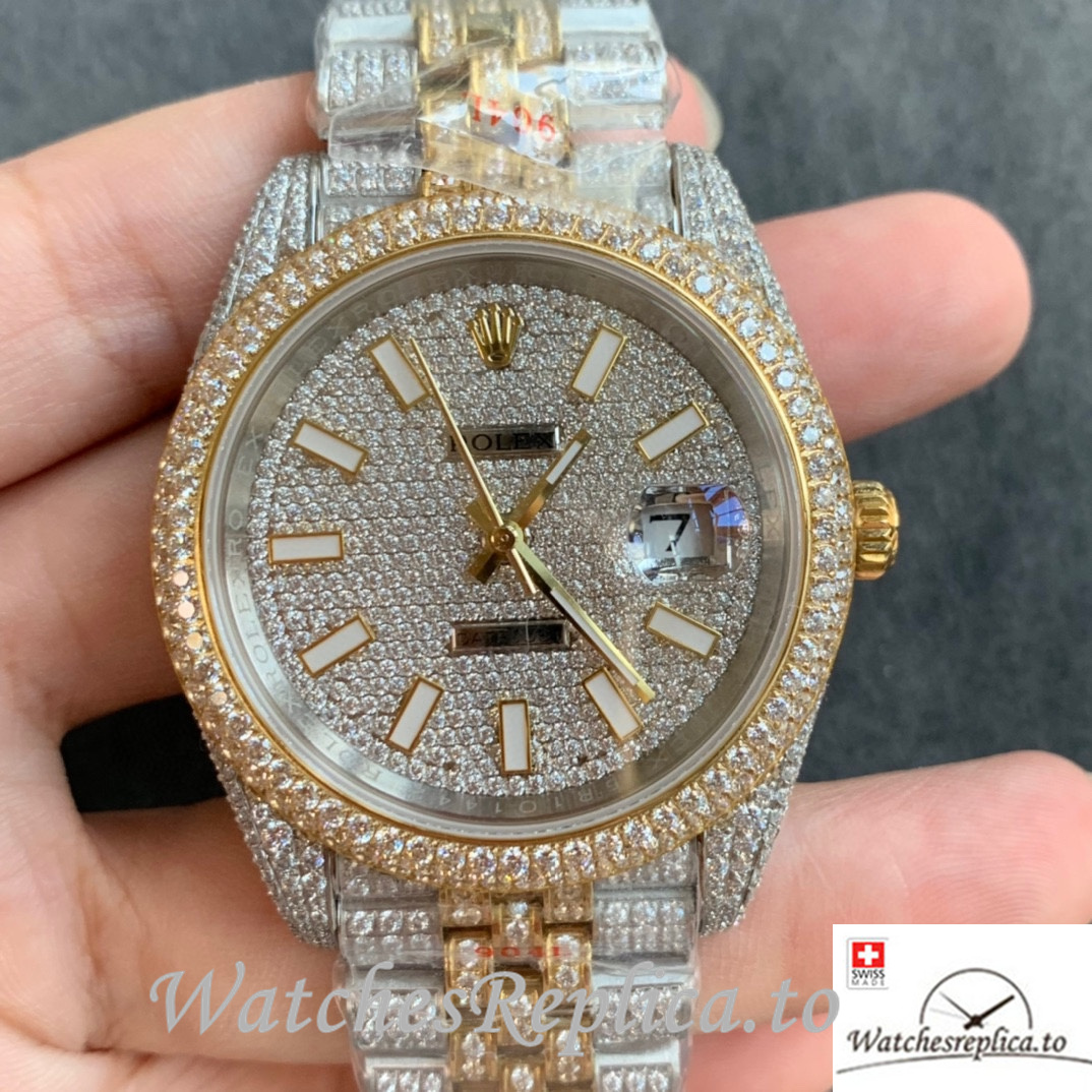 Swiss Rolex Datejust Replica Stainless steel strap 41MM - WatchesReplica.is