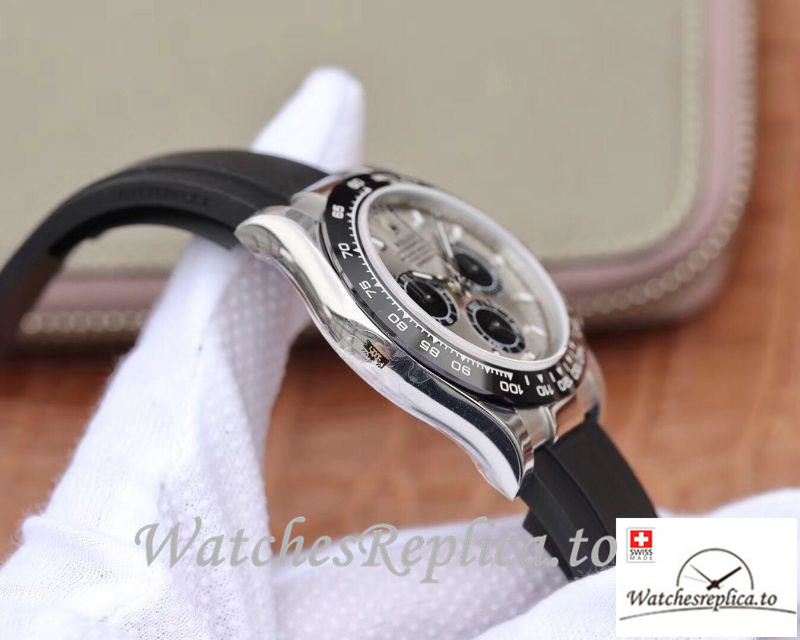 Swiss Rolex Daytona Cosmograph Replica 116519LN 001 Black Strap 40MM - WatchesReplica.is