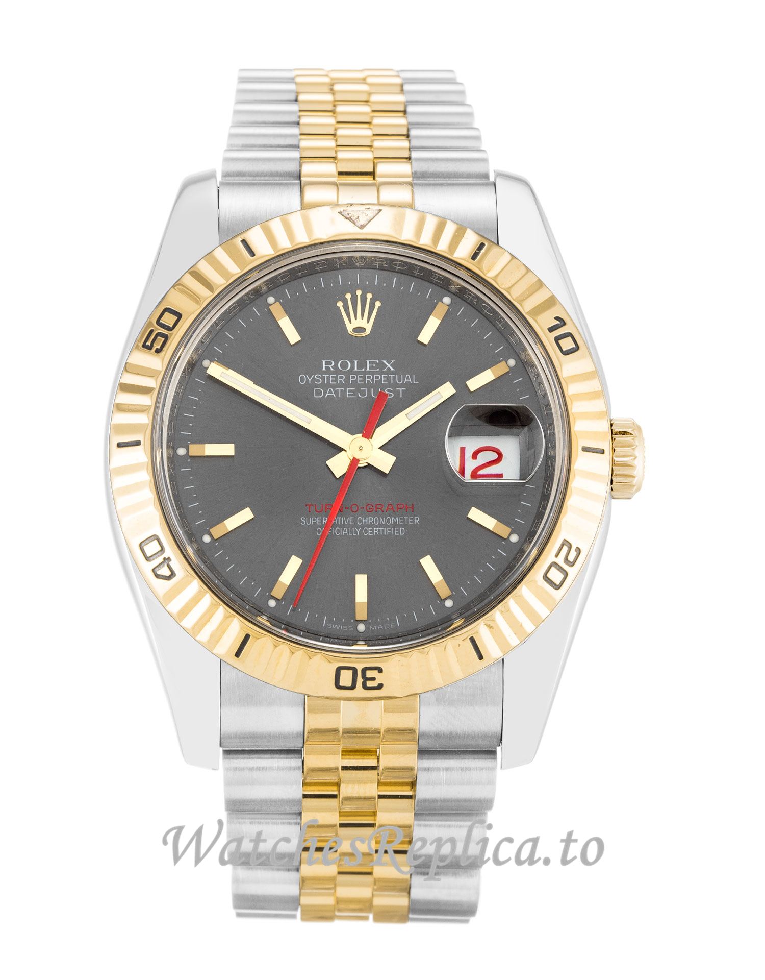 Rolex Turn O Graph Grey Dial 116263 - WatchesReplica.is