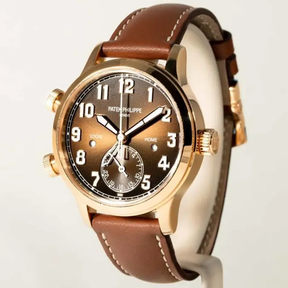 Patek Philippe Calatrava 37.5mm Brown Sunburst Dial 7234R-001 - WatchesReplica.is