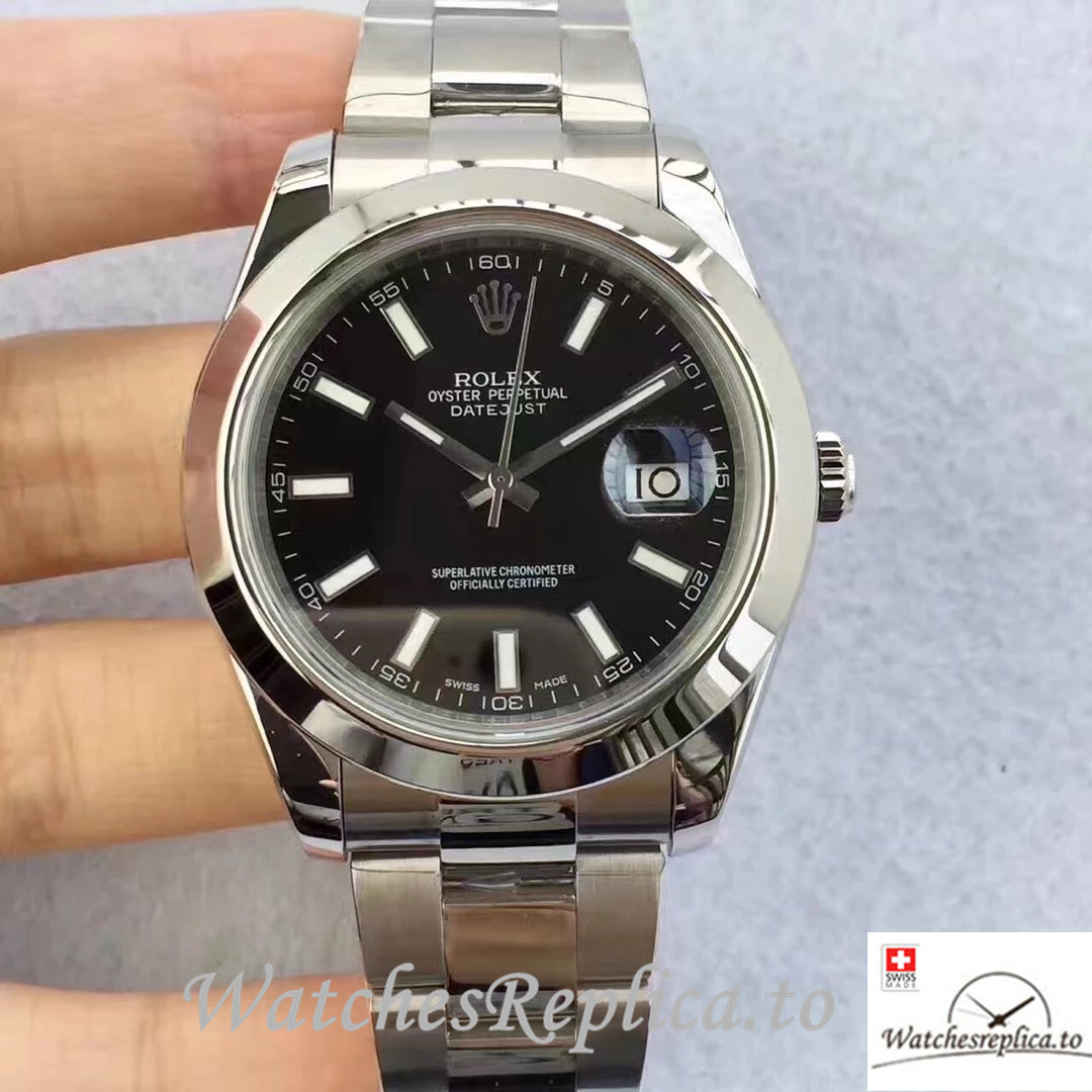 Swiss Rolex Datejust Replica 116300 Stainless steel strap 41MM - WatchesReplica.is