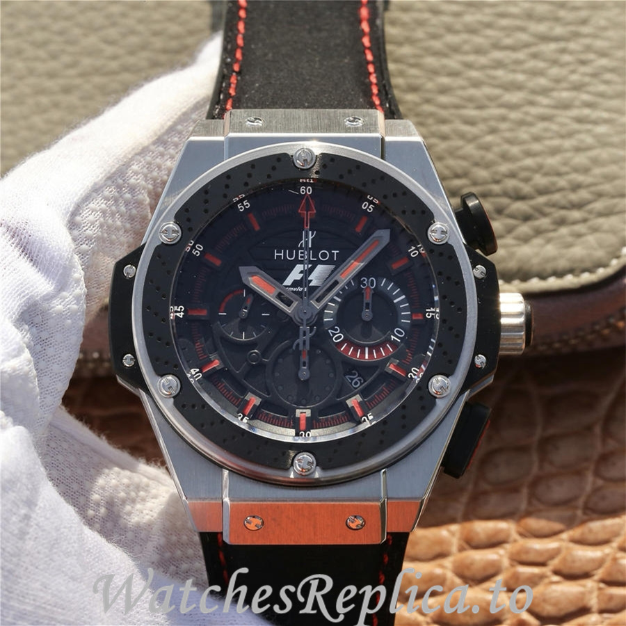 Hublot Replica F1 KING POWER Leather strap 48MM - WatchesReplica.is