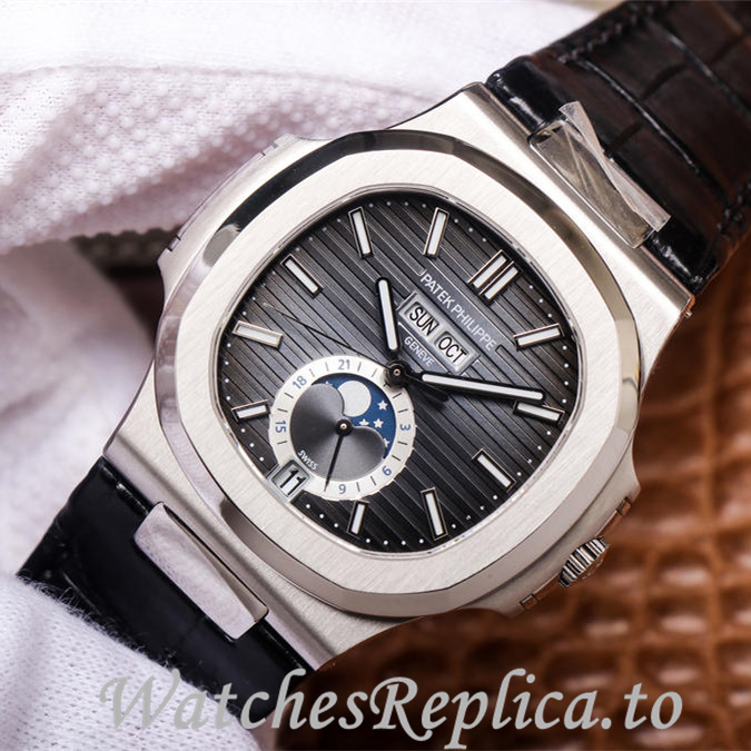 Patek Philippe Replica Nautilus 5726 Leather strap 40.5MM - WatchesReplica.is