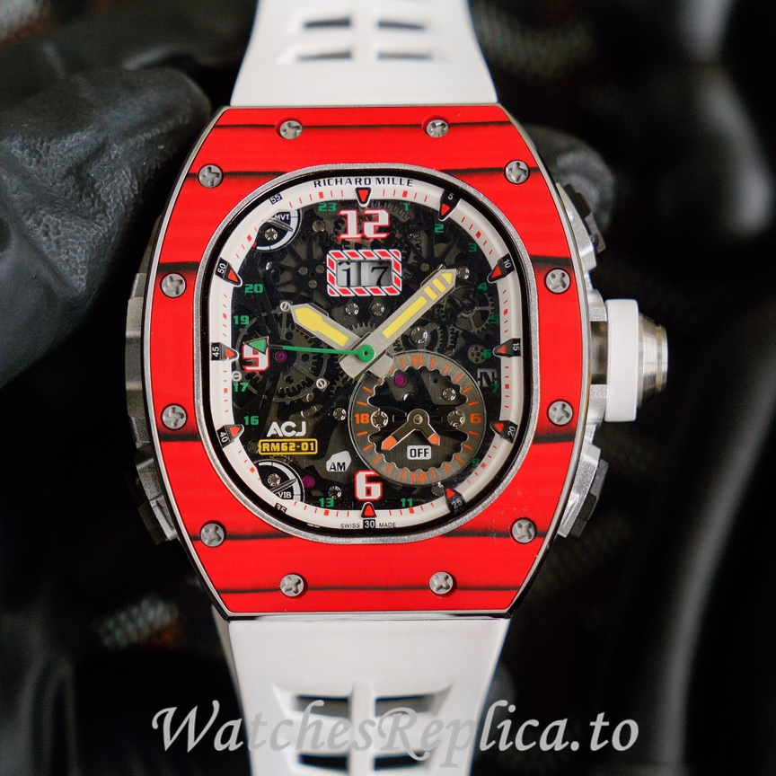 Richard Mille Replica RM62-01 Rubber strap 50MM - WatchesReplica.is