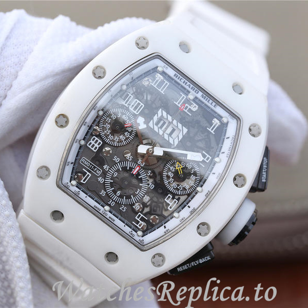 Richard Mille Replica RM011 Rubber strap 50MM - WatchesReplica.is