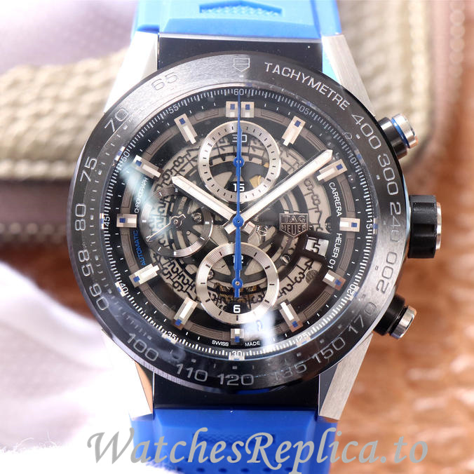 Tag Heuer Replica Carrera Rubber strap 45MM - WatchesReplica.is