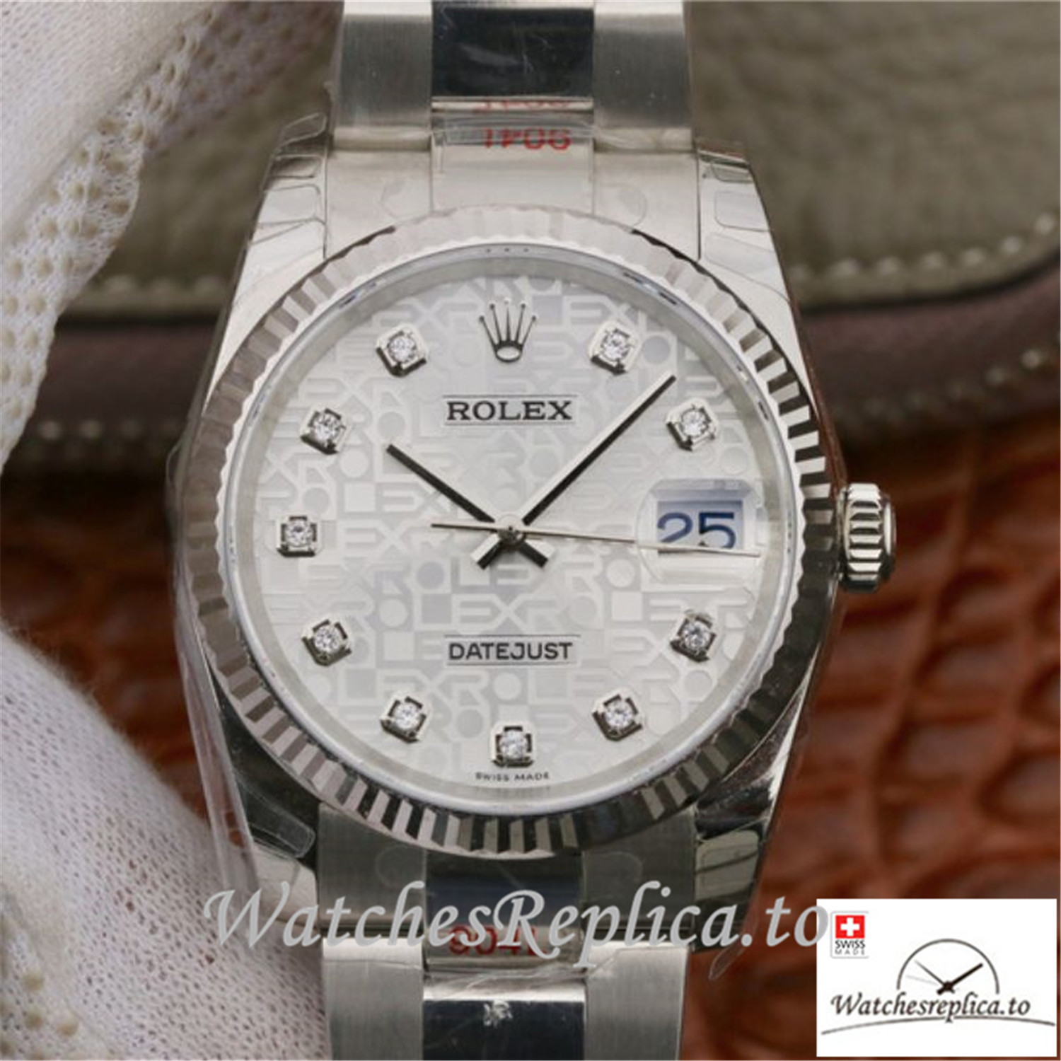 Swiss Rolex Datejust Replica 116234 011 Silver Dial 36MM - WatchesReplica.is