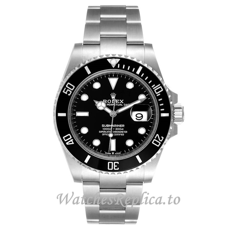 Replica Rolex Submariner Watch Black Dial 126610 - WatchesReplica.is
