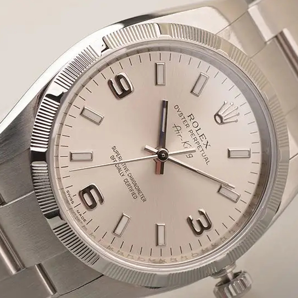 Rolex Air-King Silver Dial 114210 - WatchesReplica.is
