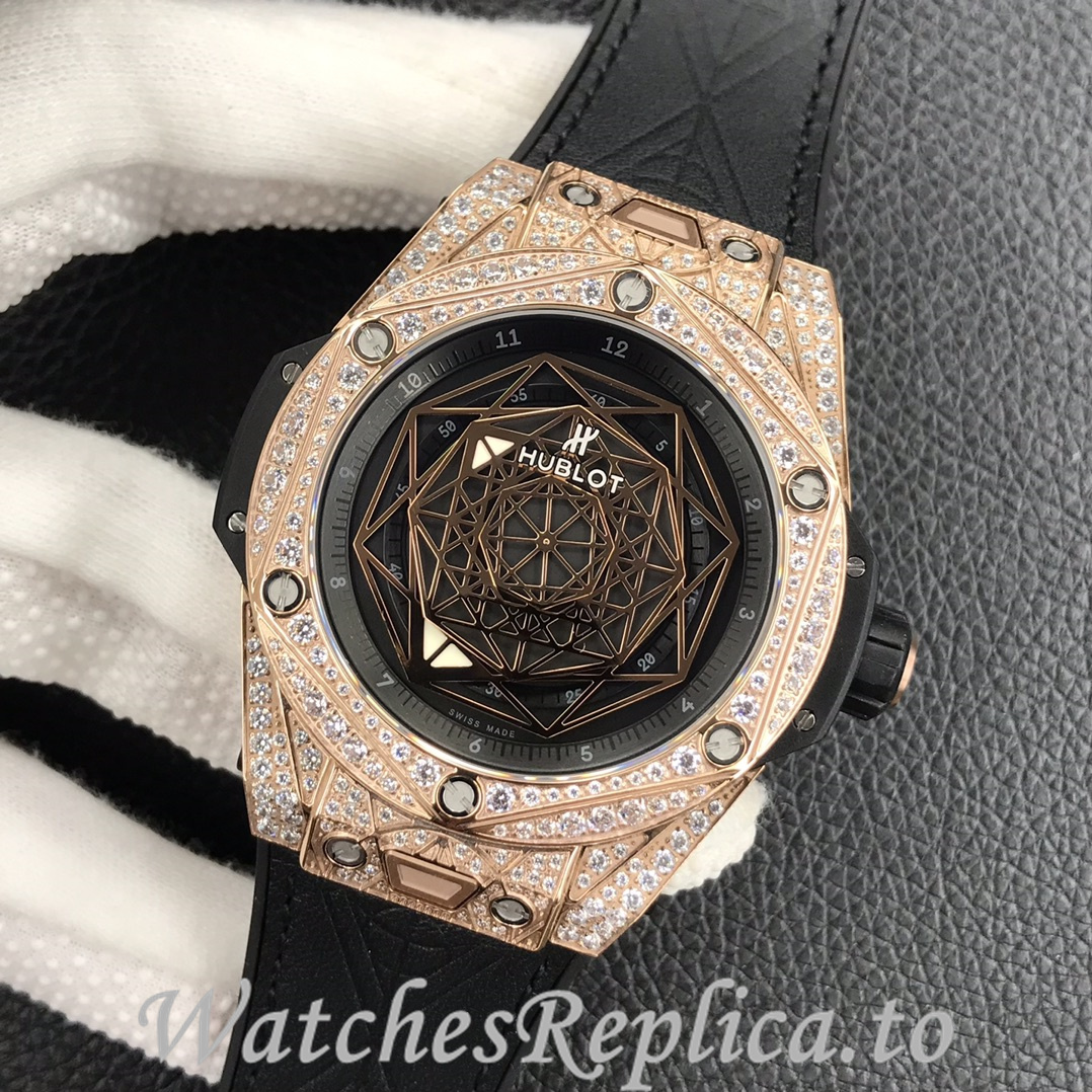Hublot Replica Big Bang Series Tattoo Rubber strap 45MM - WatchesReplica.is