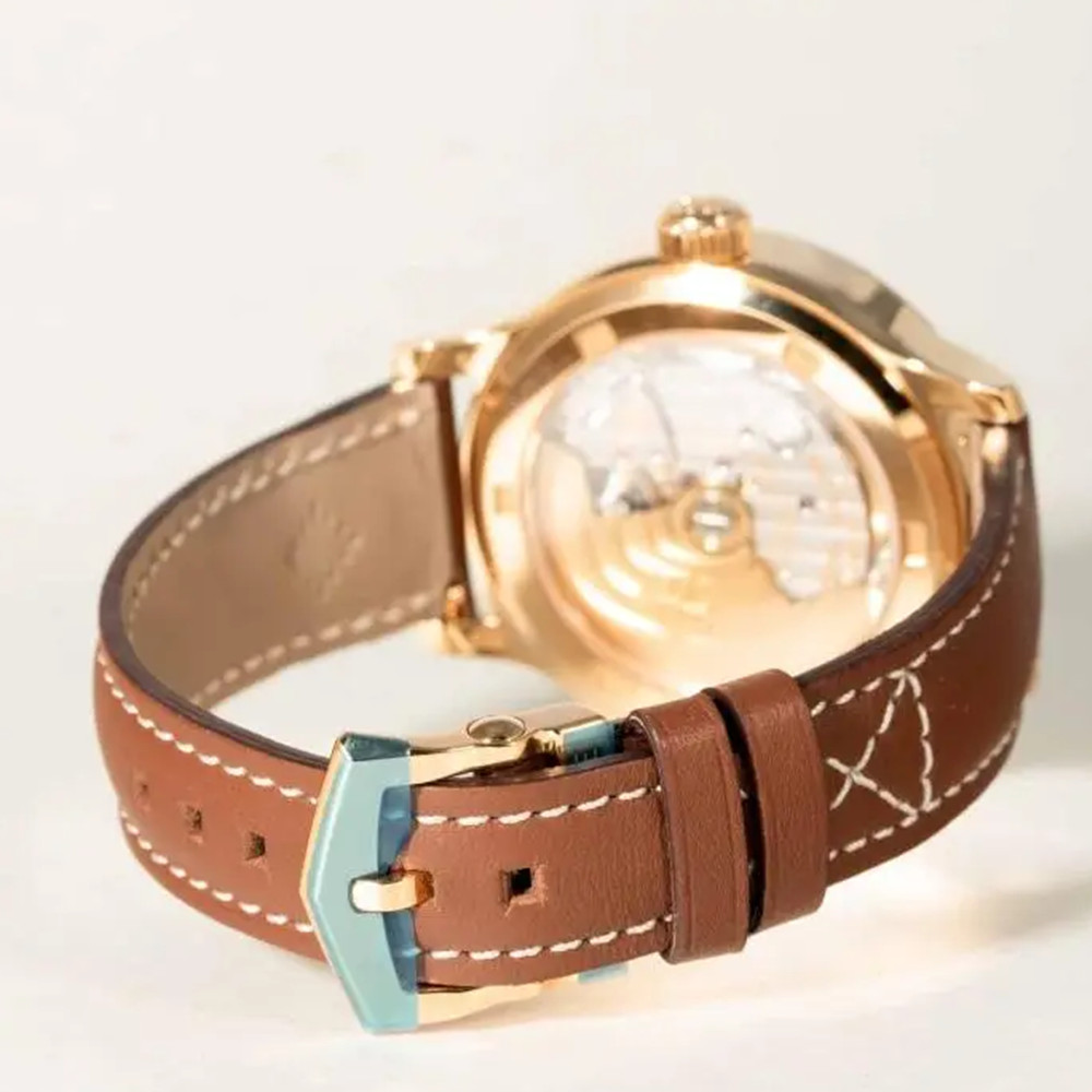 Patek Philippe Calatrava 37.5mm Brown Sunburst Dial 7234R-001 - WatchesReplica.is