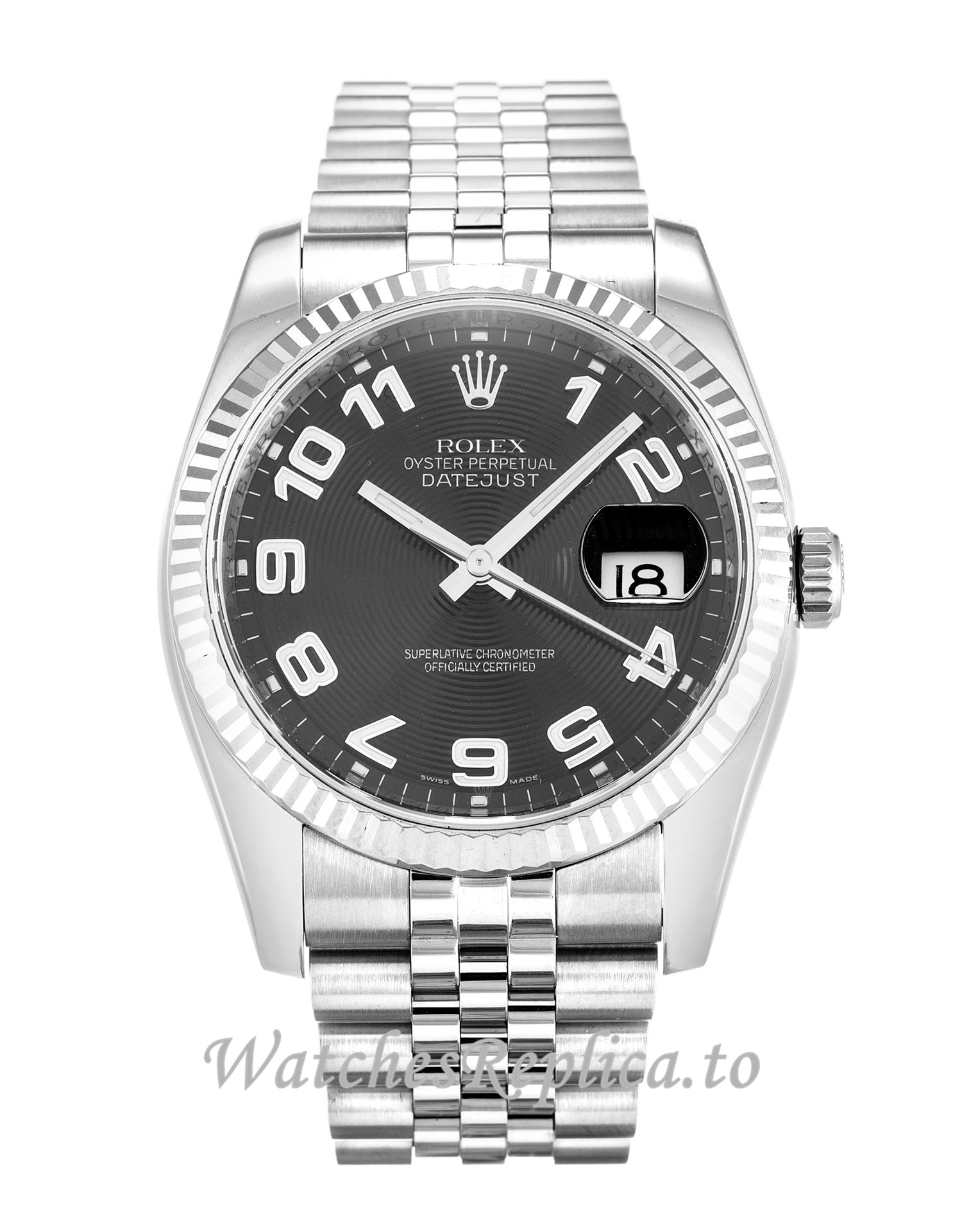 Rolex Datejust Black Concentric Dial 116234 - WatchesReplica.is
