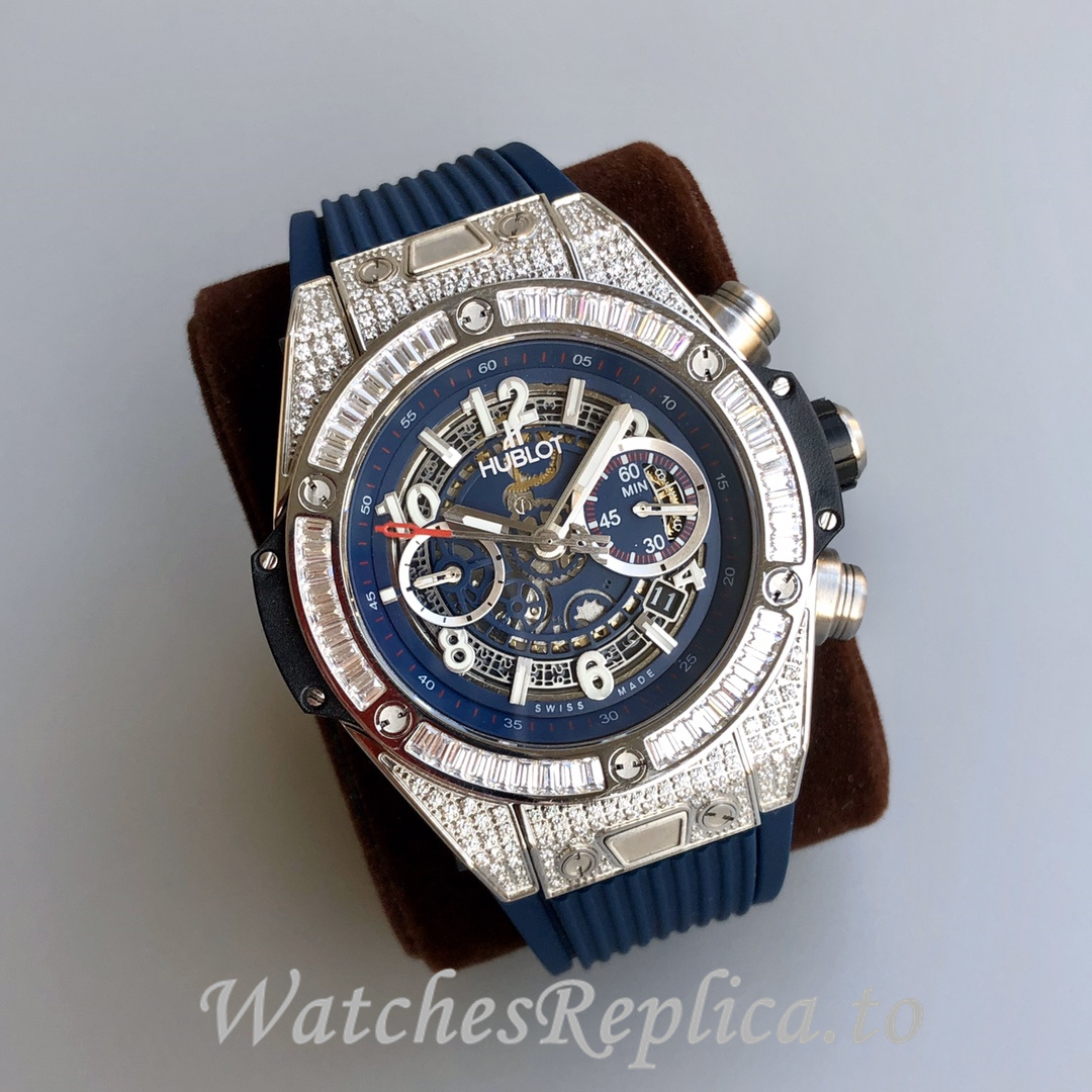 Hublot Replica Big Bang Gypsophila Chronograph v2 Rubber strap 45MM - WatchesReplica.is